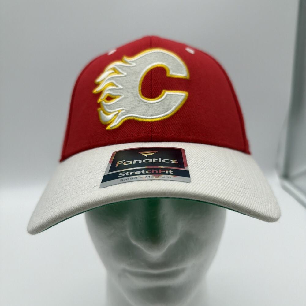 Fanatics NHL Authentic Calgary Flames Flex Fit Draft Hat Red Size S/M